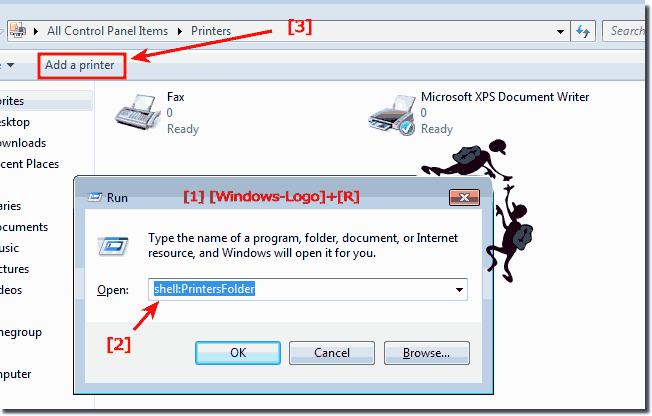 Add a Printer in Windows 7 example!