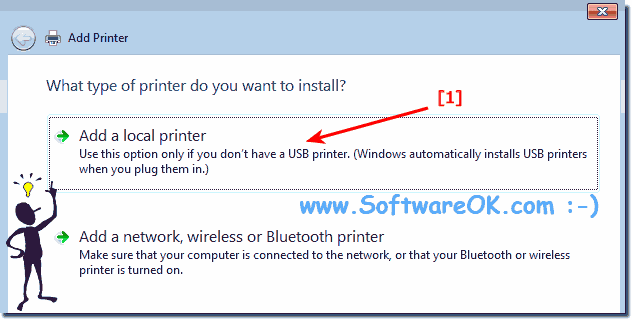 Select Printer network or local!