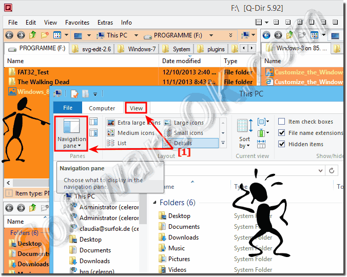 Activate or deactivate Navigation pane in Windows Explorer!