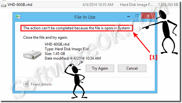 Can not delete a VHD file in Windows!