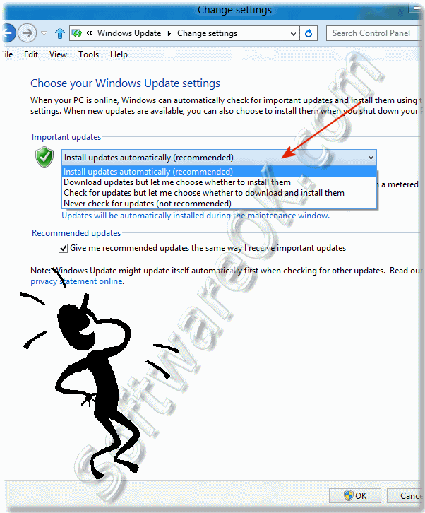 Change Windows-8 Update settings