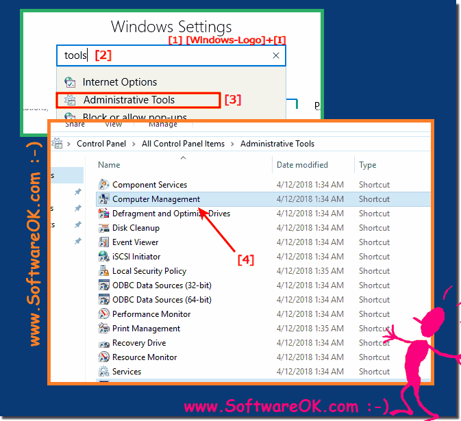 Computer-Management in Windows 10!