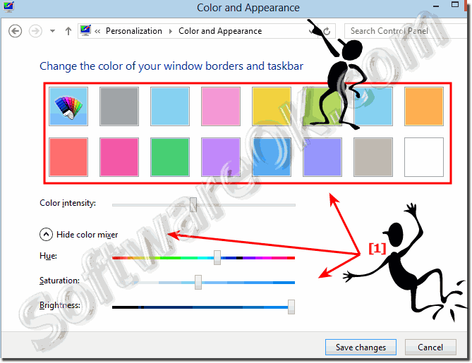 Disable auto switch the Windows-Border color in Windows 8