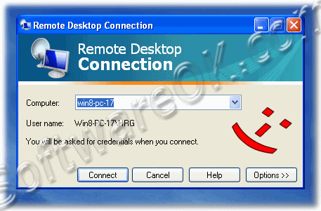 Windows-XP Remotedesktopverbindungs Programm mstsc.exe starten