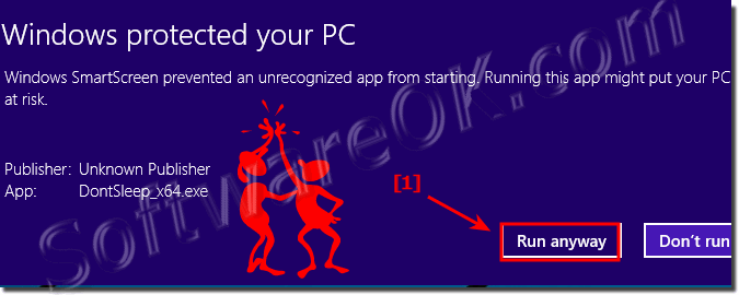 Run a downloaded program from Internet on Windows-8.1!