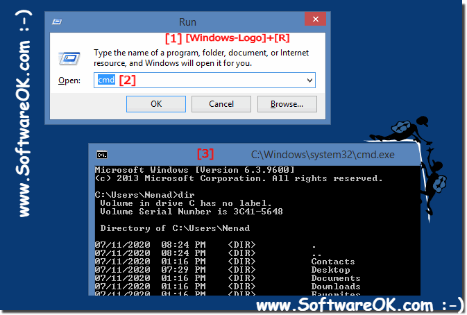 Run the Windows 8.1 command prompt via RUN-Dialog