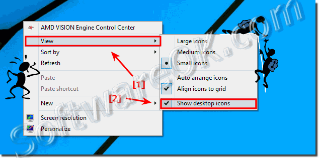 Show the desktop shortcuts on Windows 8.1!