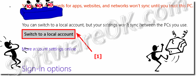 Switch to a local account in Windows 8!