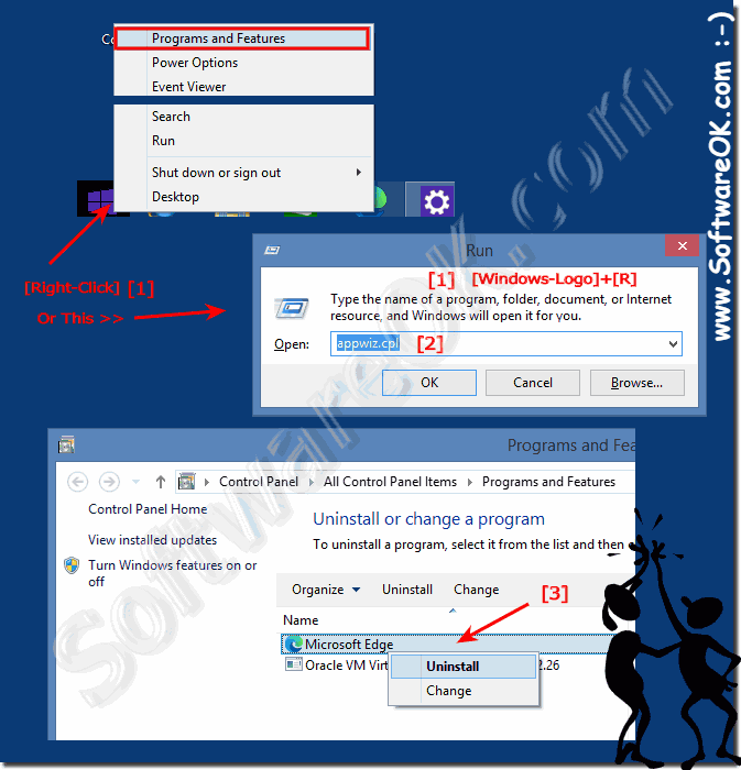 Uninstall programs in Windows 8 or customize