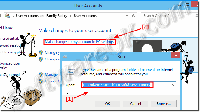 View use Accounts settings in Windows 8.1  and 8!