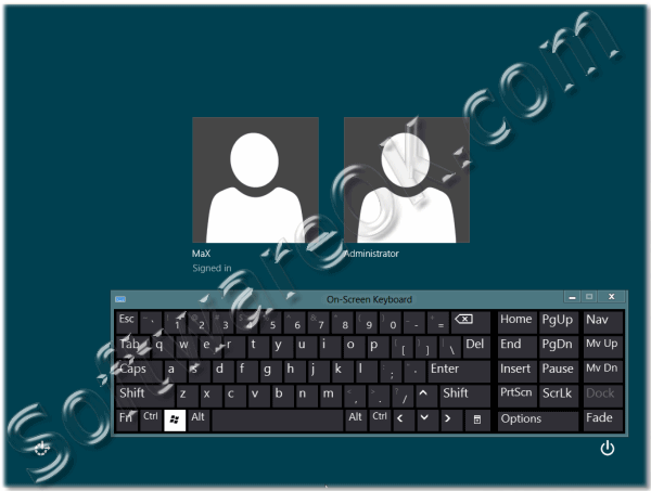 Windows Eight and simple login without keyboard
