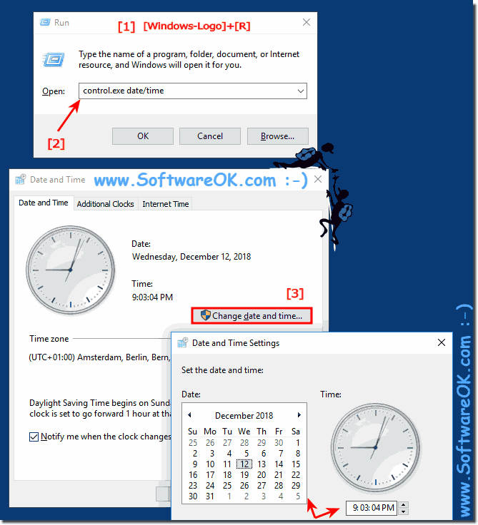 Change the windows 8 Local Date and Time