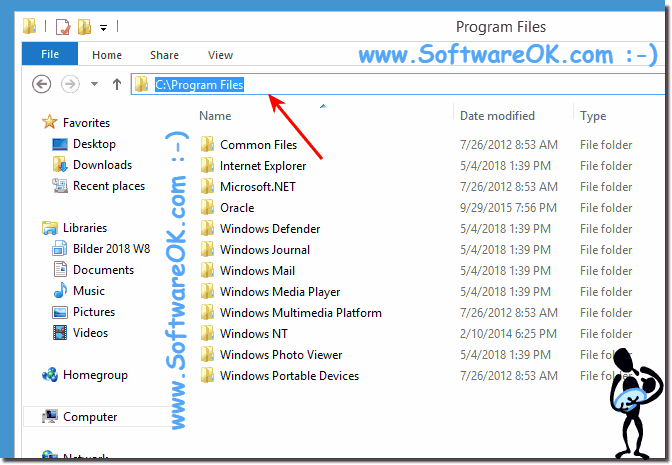 program files folder in Windows 8!