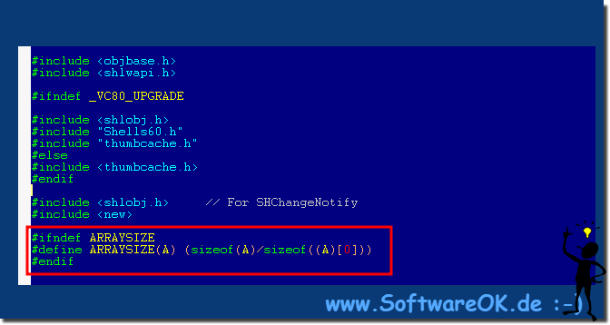 ARRAYSIZE Error when creating, fix it and define it yourself!