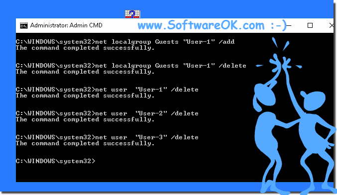 quickly delete windows user accounts via command line!