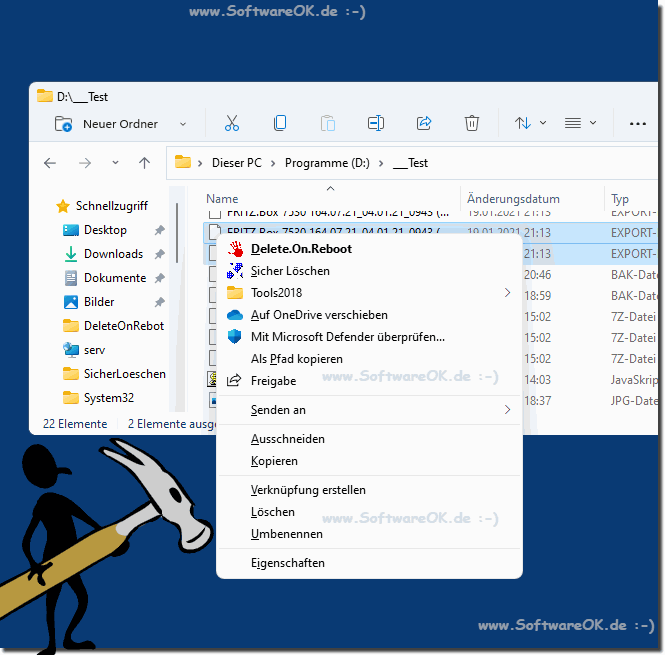 Right click menu in Windows File Explorer!