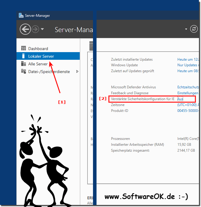 Change the security of IE11 to the same as desktop on Windows Server?