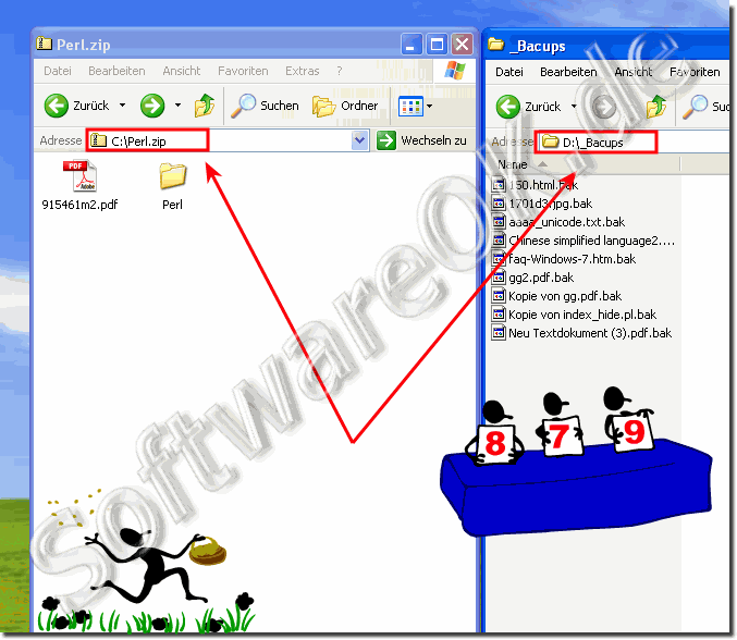 Problem with zip folders when copying, cutting and pasting in Windows XP