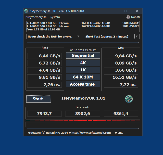 Next generation memory test!