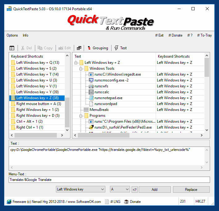 QuickTextPaste 5.77 QuickTextPaste_2_Insert_specific_text_into_the_documents_and_win_commands_even_under_10