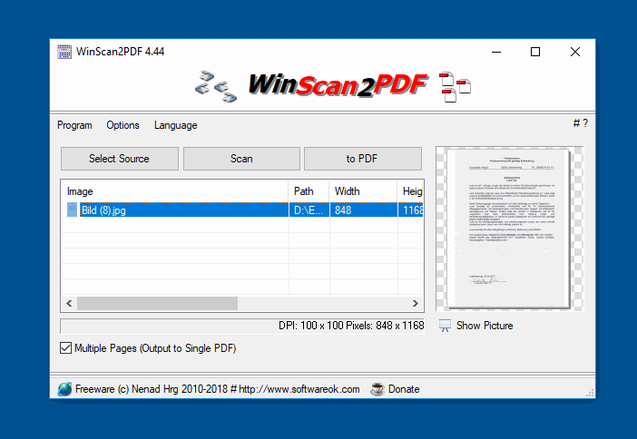 scan document to pdf windows 10