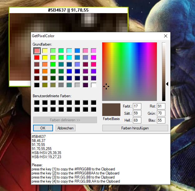 GetPixelColor 2 Edit the Pixel in Windows Color Spectrum 