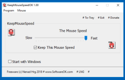 KeepMouseSpeedOK to keep the Mouse Speed