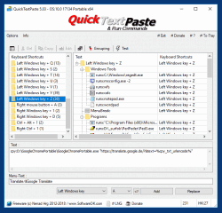 QuickTextPaste 2 Insert specific text into the documents and win commands even under 10 